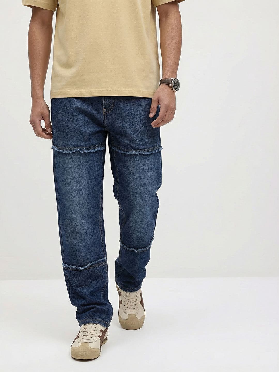 The Roadster Life Co. Men Pure Cotton Straight Fit Heavy Fade Stretchable Jeans - view 1