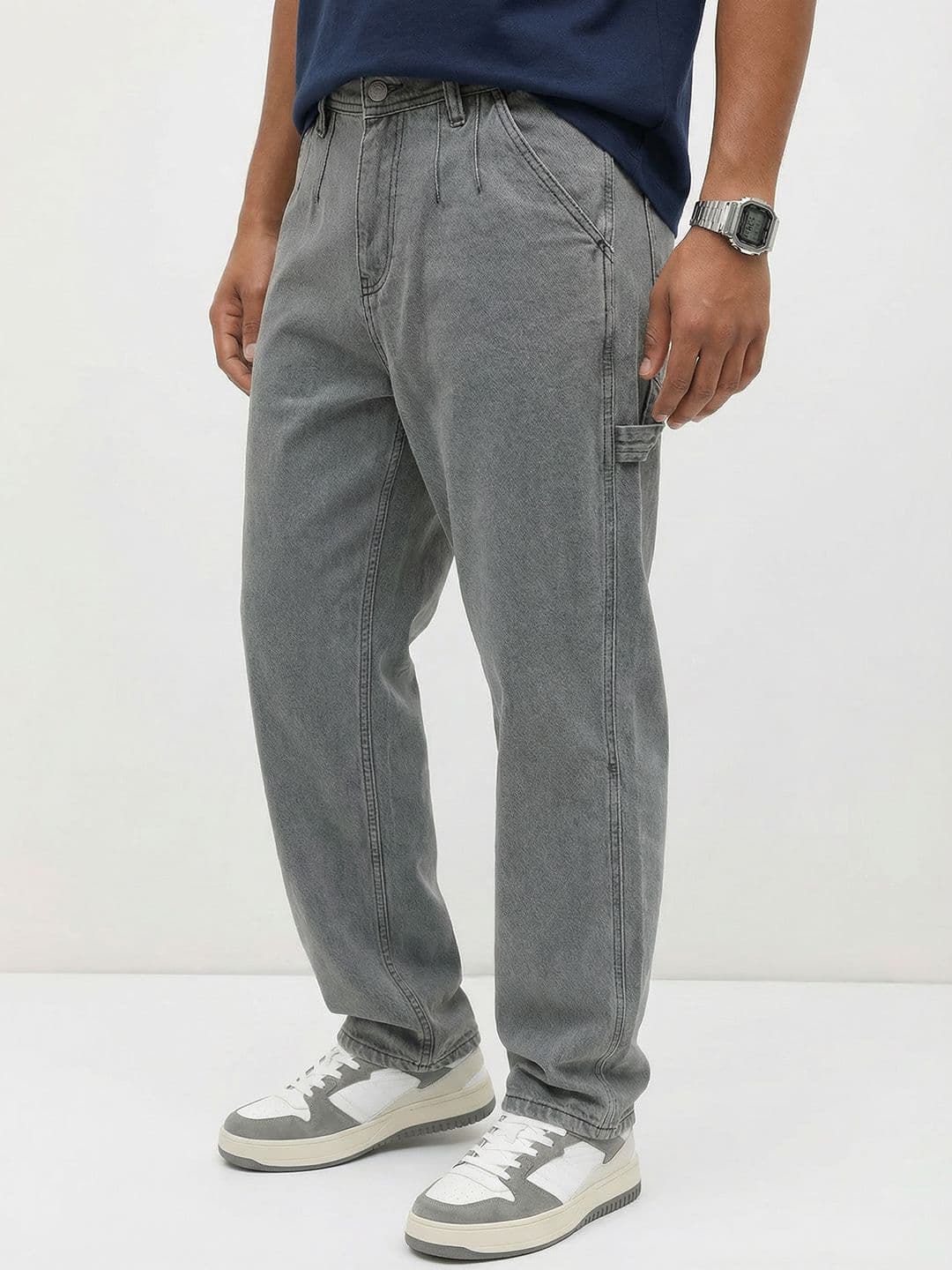 The Roadster Life Co. Men Skater Fit Light Fade Pure Cotton Jeans - view 1
