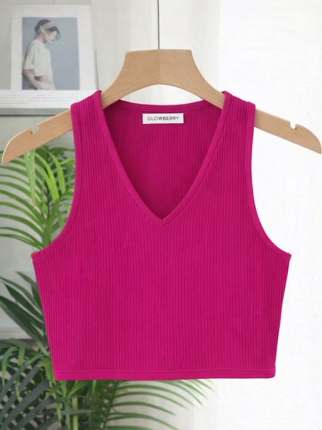 GLOWBERRY Cotton Crop Top - view 1