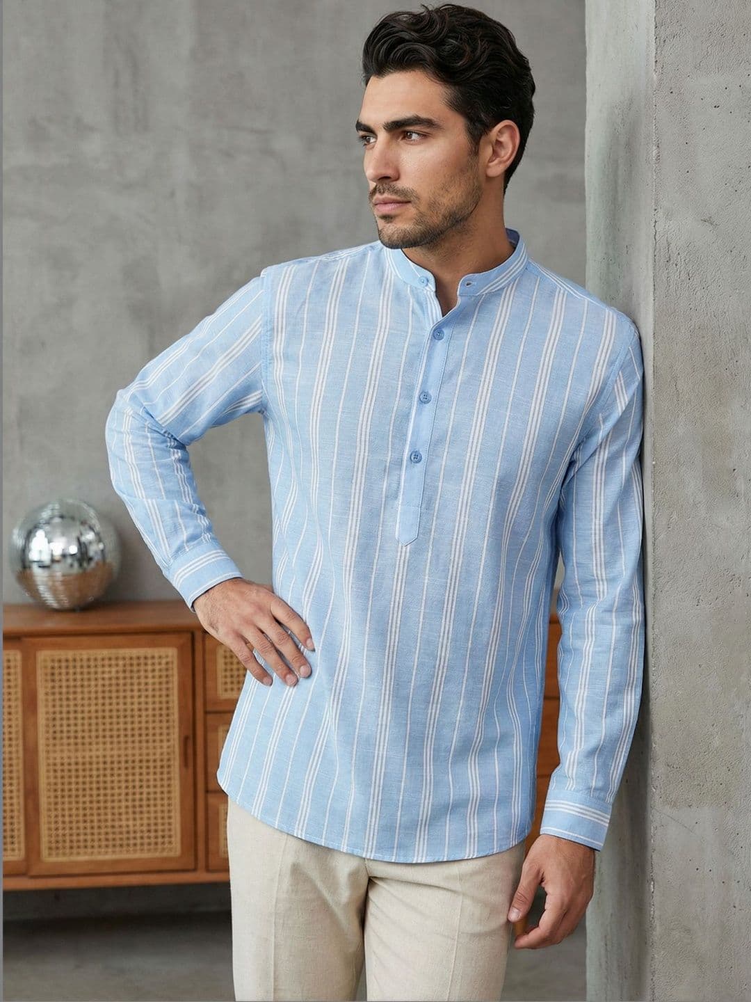 Jompers Men Striped Kurta - view 1