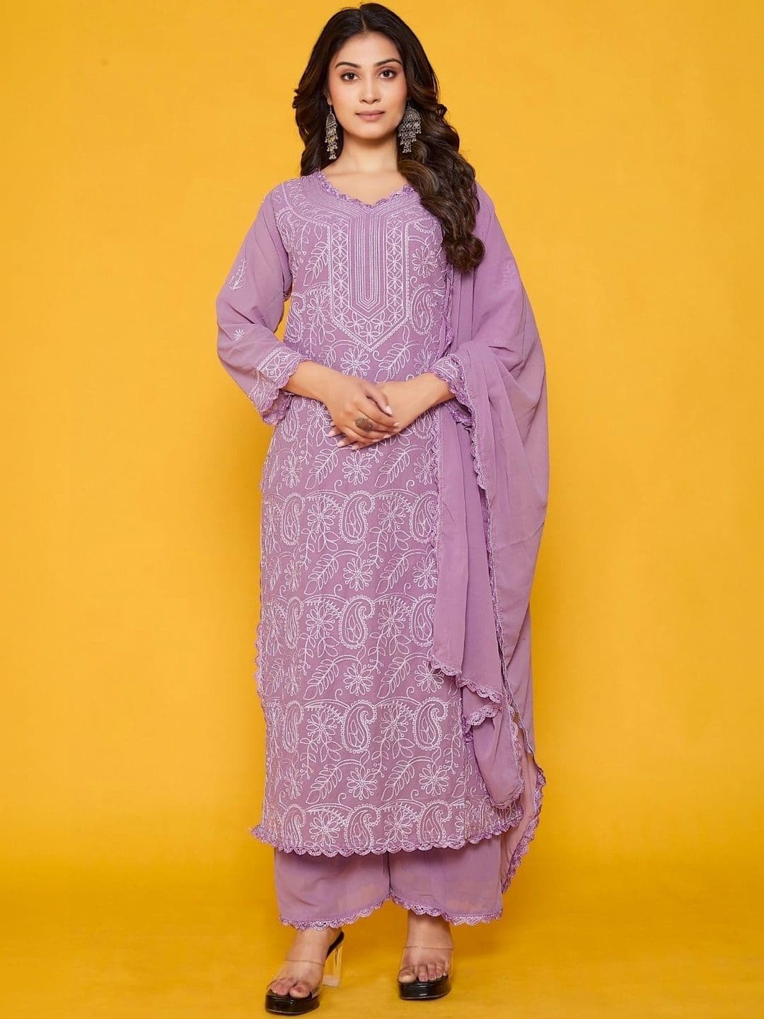LUNEXA Women Elegant Kurta And Trouser With Dupatta Set - view 1