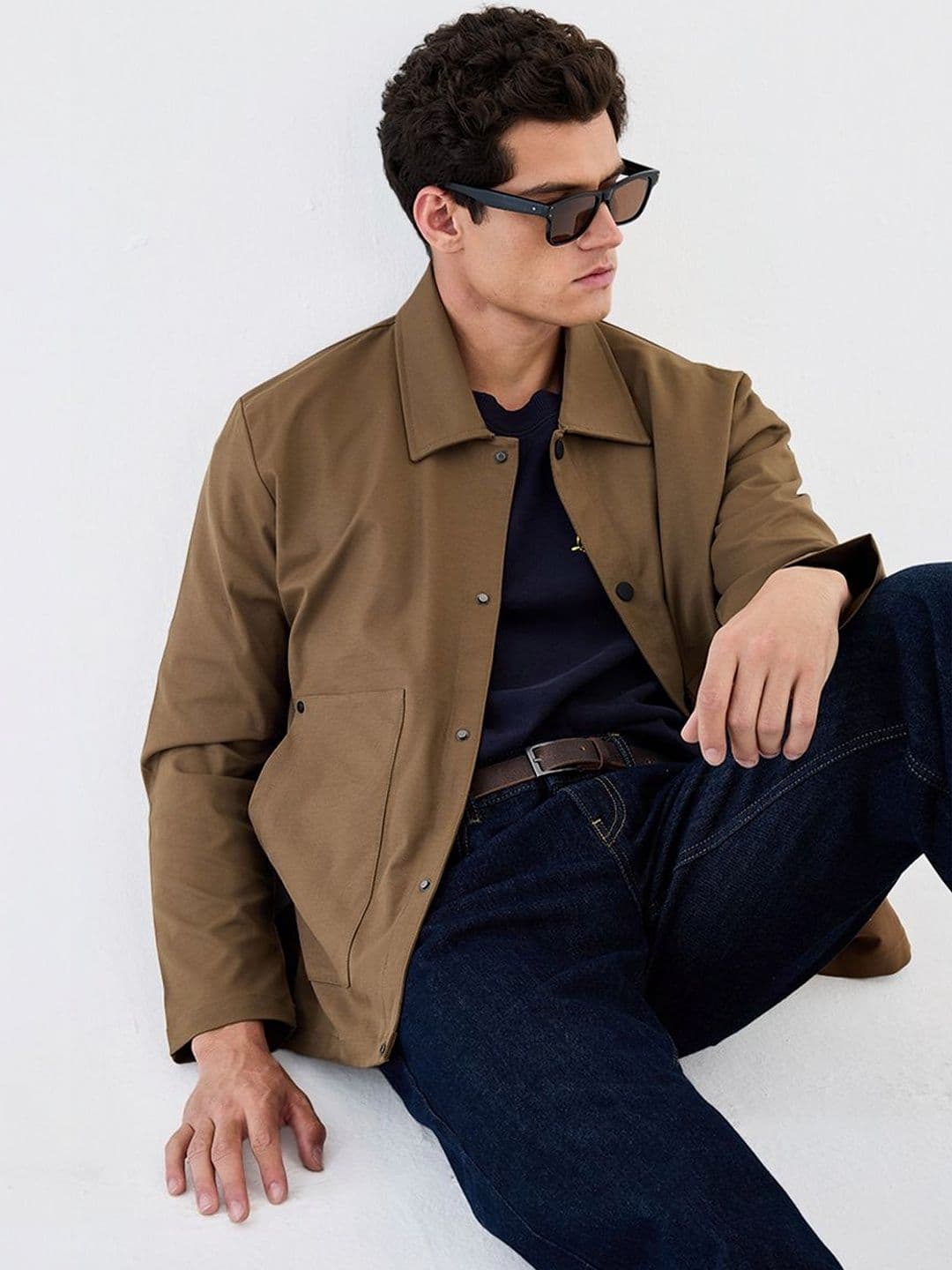 Snitch Brown Washed Jacket - view 1