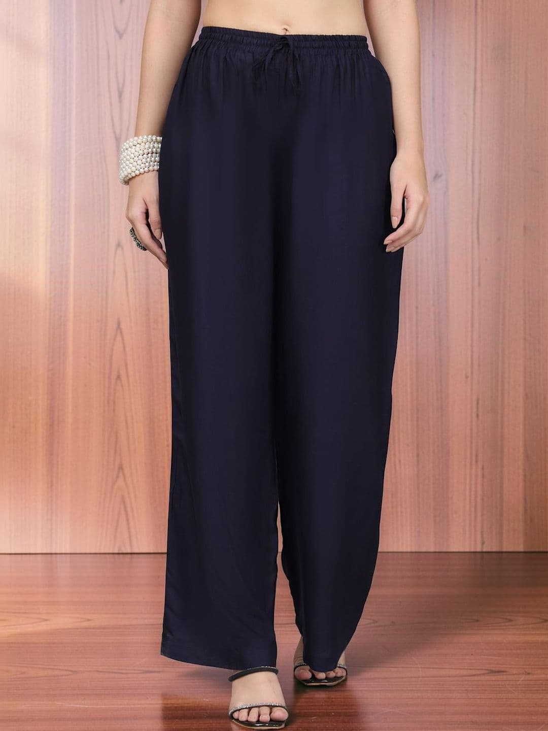 KALINI Women Flared Ethnic Palazzos - view 1