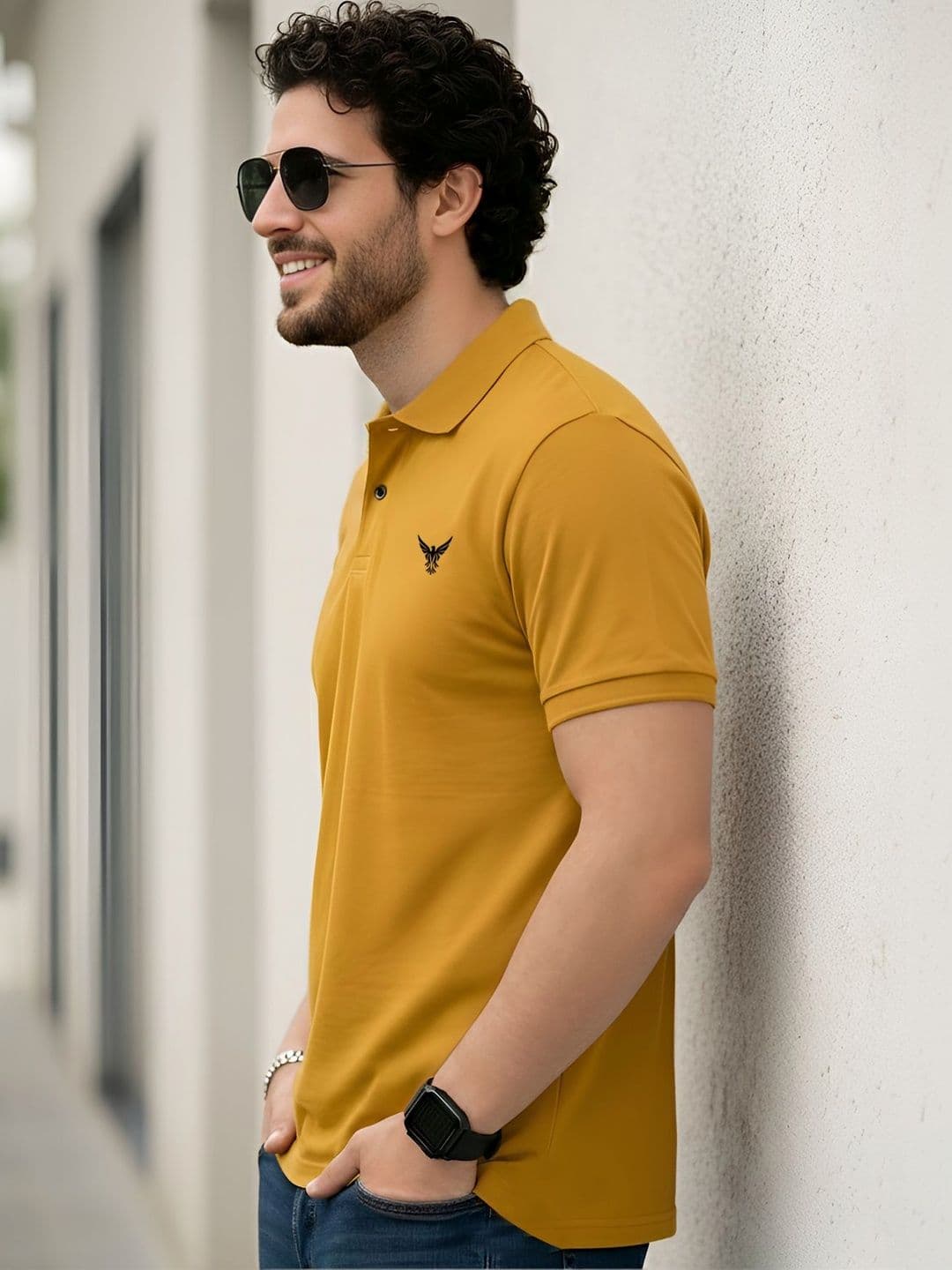 THE BEETEL HOUSE Men Brand Logo Polo Collar T-shirt
