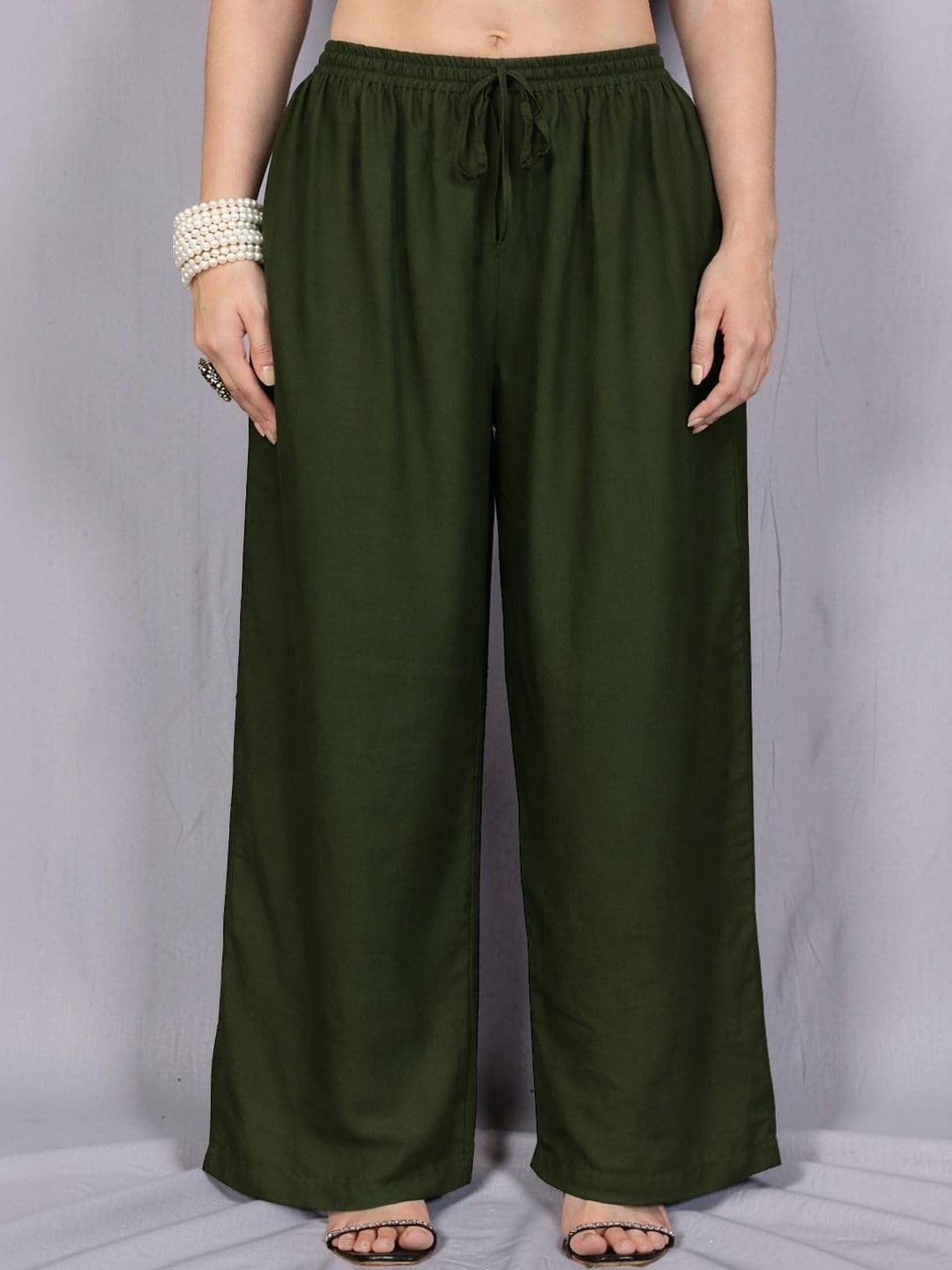 KALINI Women Flared Ethnic Palazzos - view 1