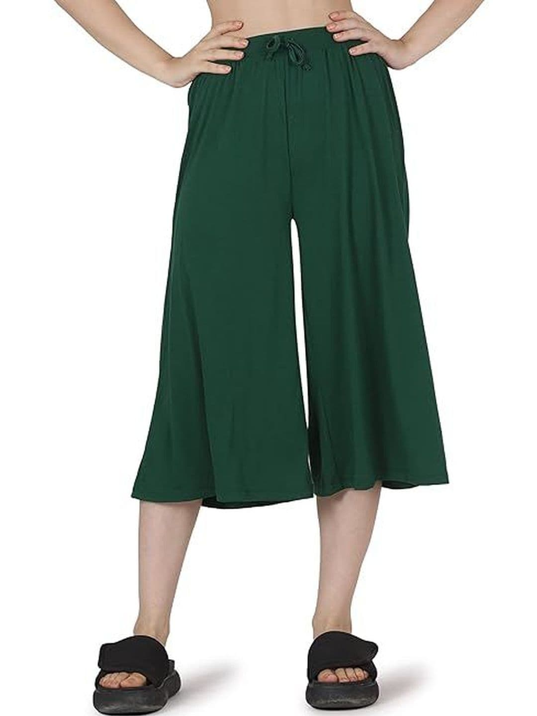 Frenchtrendz Women Knitted Cropped Palazzos - view 1