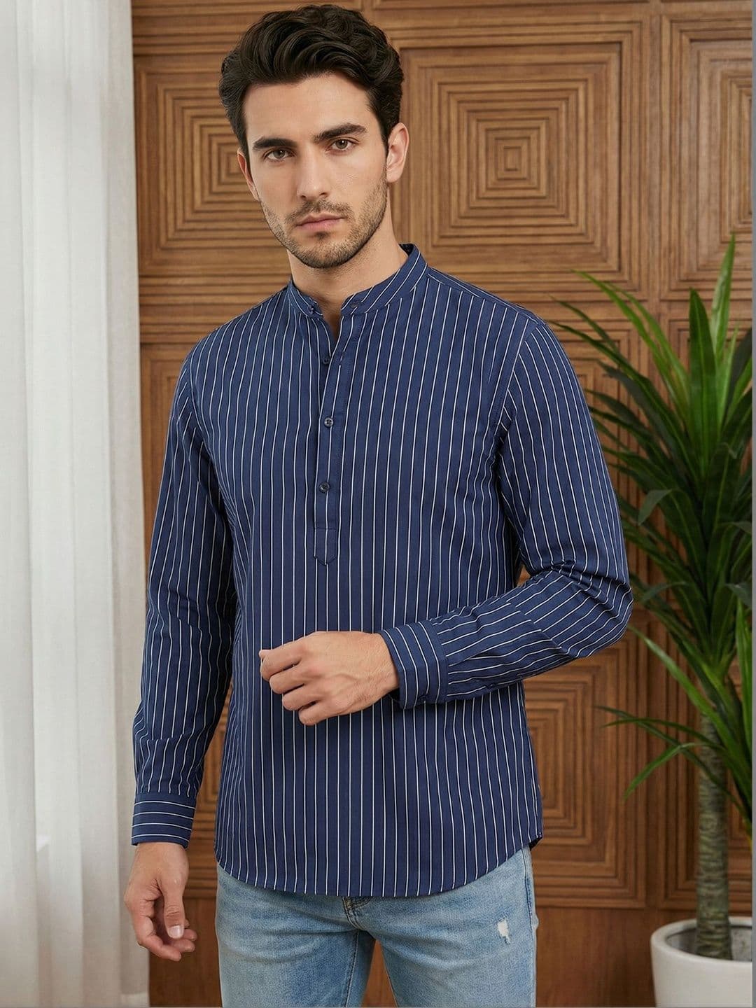 Jompers Men Striped Kurta