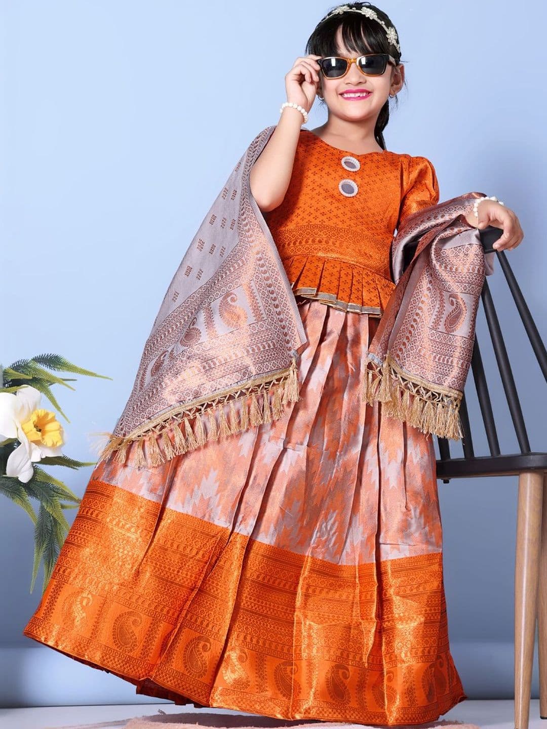 KALINI Girls Ready to Wear Lehenga & Blouse With Dupatta - view 1
