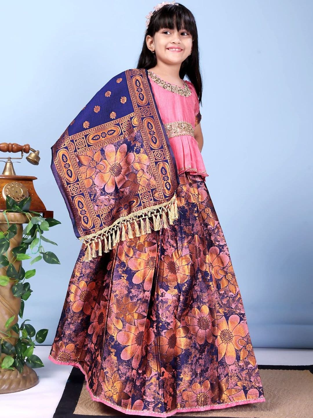 KALINI Girls Ready to Wear Lehenga & Blouse With Dupatta - view 1