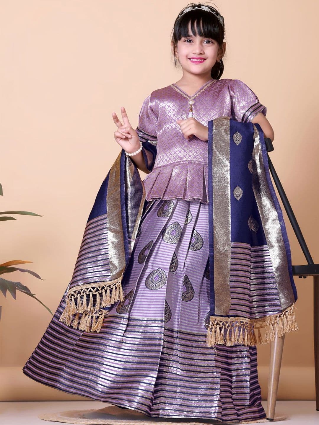 KALINI Girls Ready to Wear Lehenga & Blouse With Dupatta - view 1
