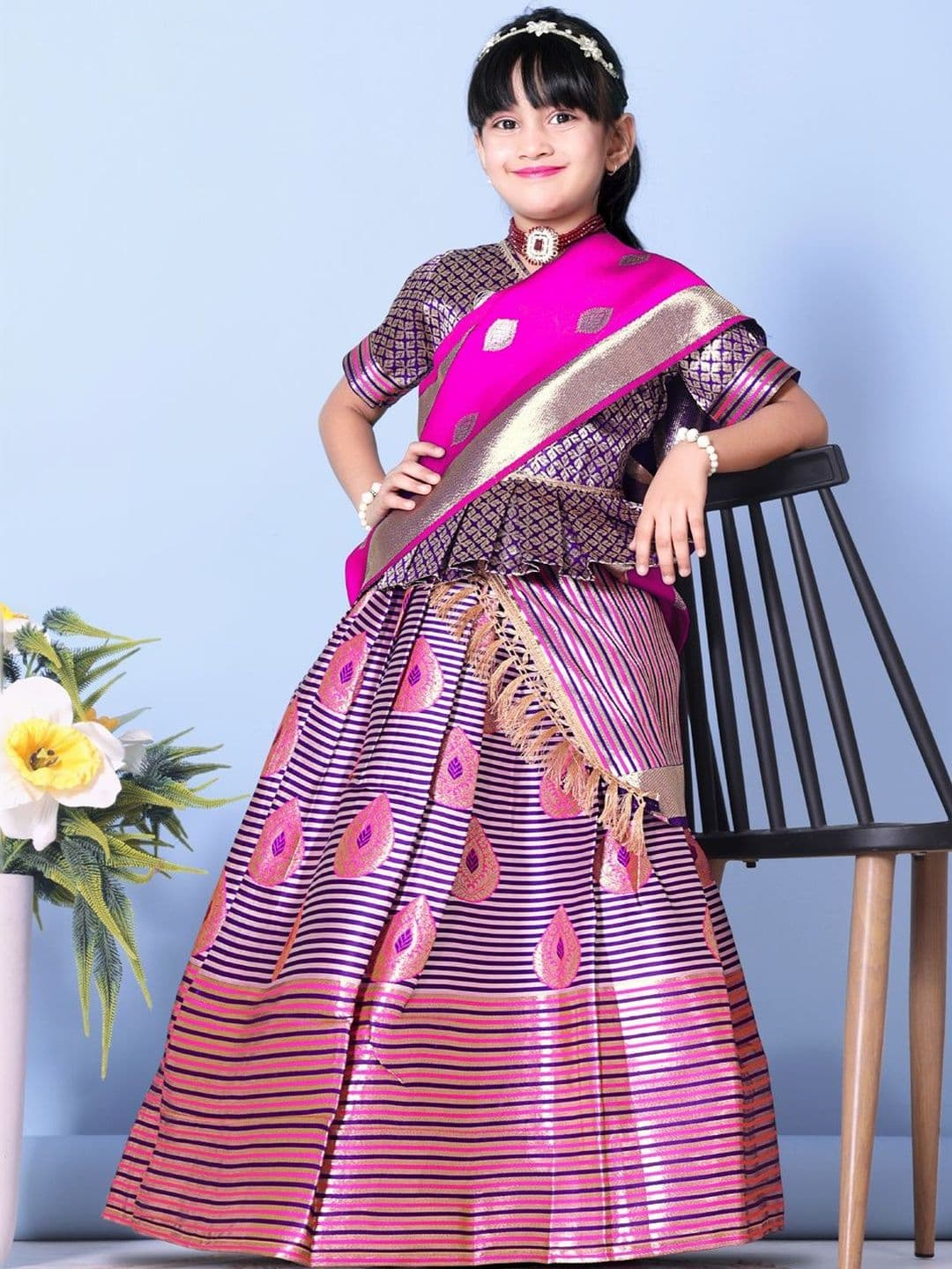 KALINI Girls Ready to Wear Lehenga & Blouse With Dupatta - view 1