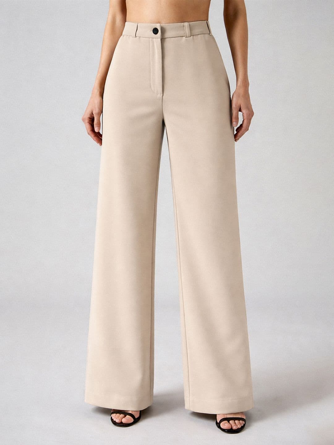 KERI PERRY Women Relaxed Straight Leg Straight Fit High-Rise Non Iron Trousers - view 1