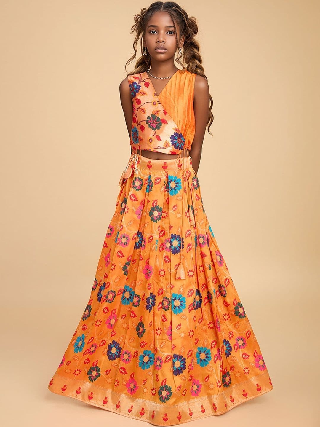 KALINI Girls Printed Ready to Wear Lehenga & - view 1