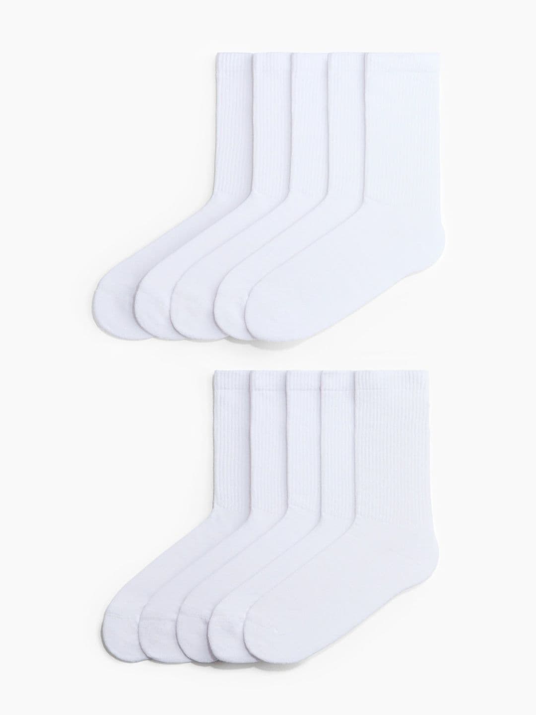 H&M Men Pack of 10 Cotton Calf Length Socks - view 1
