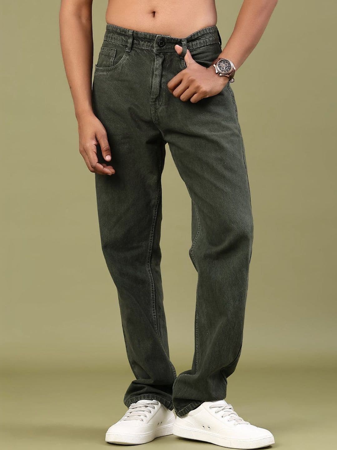 V-Mart Men Regular Fit Mid-Rise Light Fade Stretchable Jeans - view 1