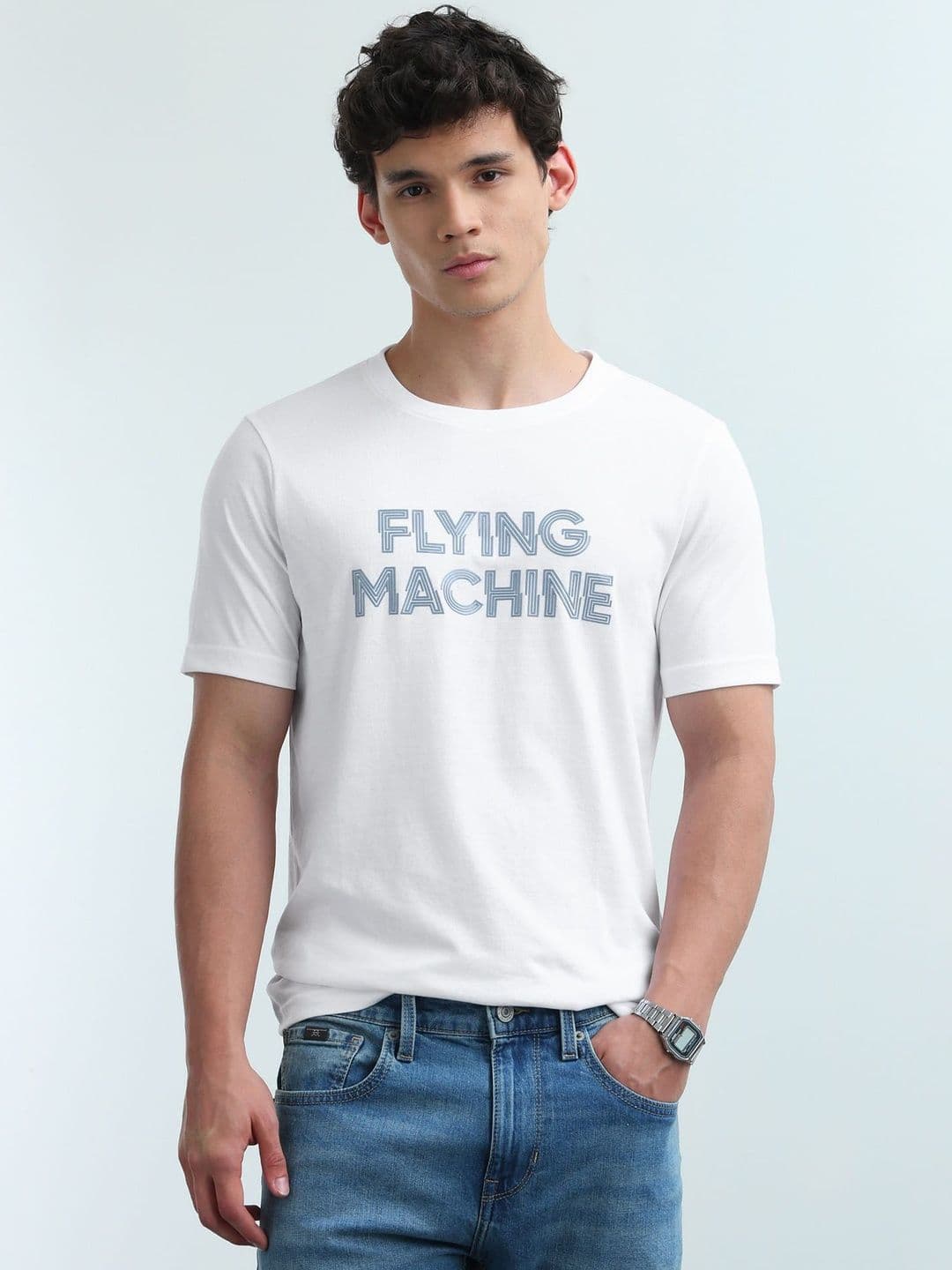 Flying Machine Men's Brand Printed Regular Fit T-shirts - view 1