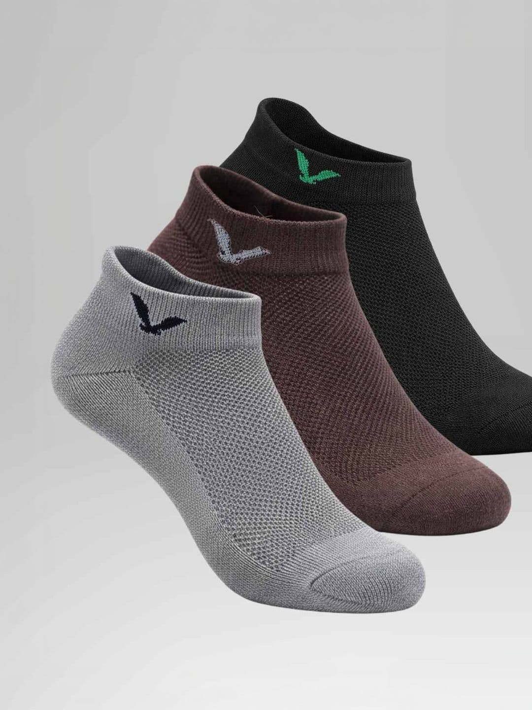 TREERANGA Men Pack of 3 Cotton Ankle Length Socks - view 1