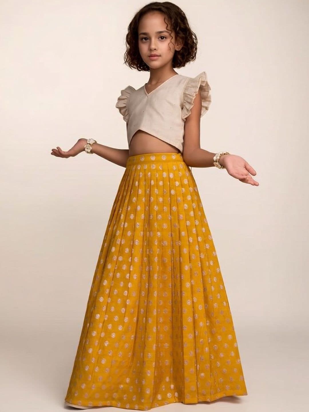 KALINI Girls Embellished Ready to Wear Lehenga & - view 1