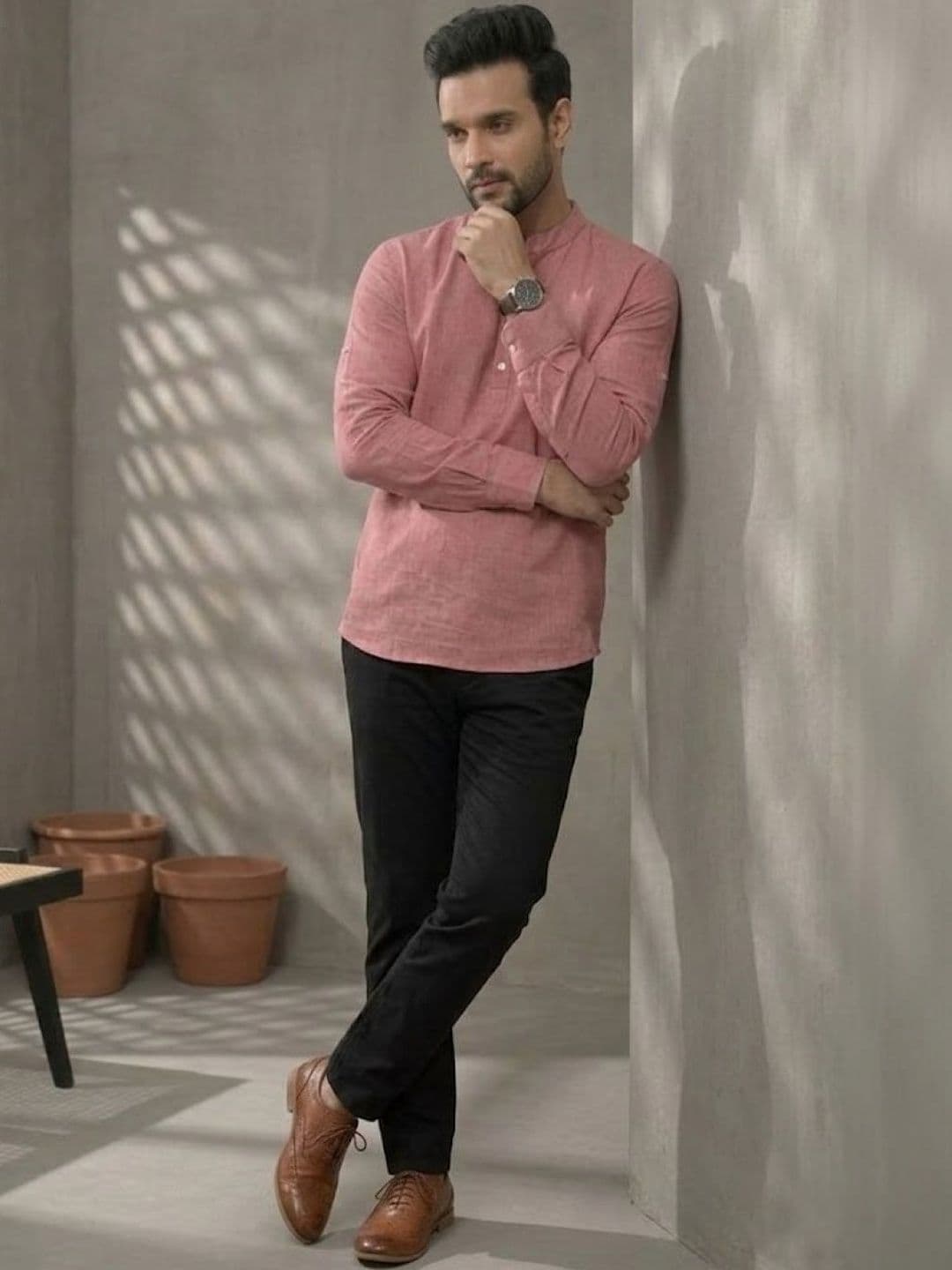 Anouk Rustic Pure Cotton A-Line Kurta - view 1