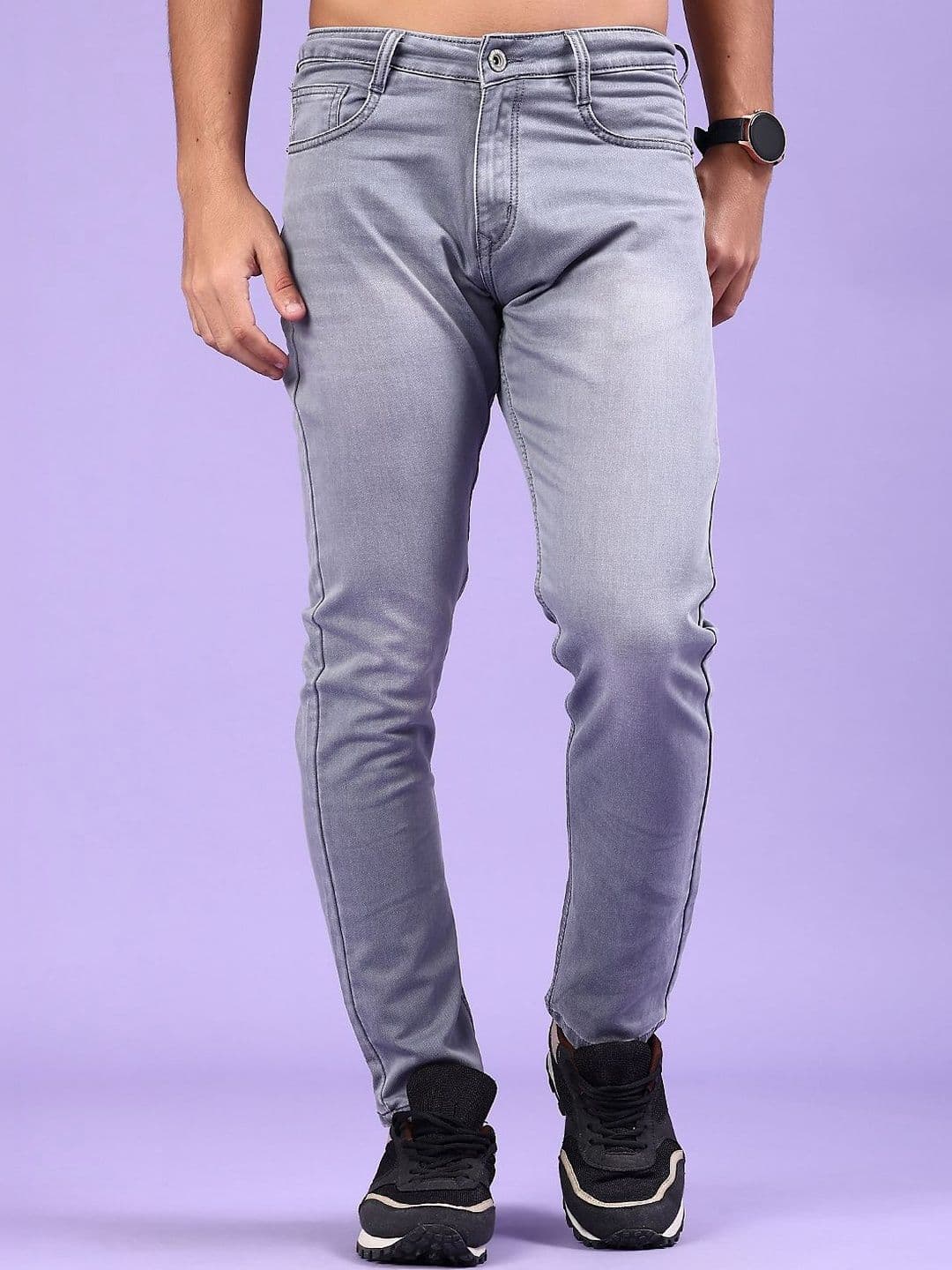V-Mart Men Regular Fit Mid-Rise Light Fade Stretchable Jeans - view 1