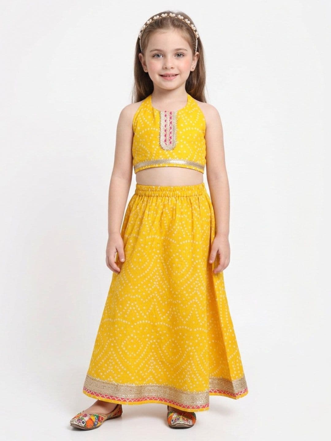 SAKA DESIGNS Girls Printed Ready to Wear Lehenga & Blouse - view 1