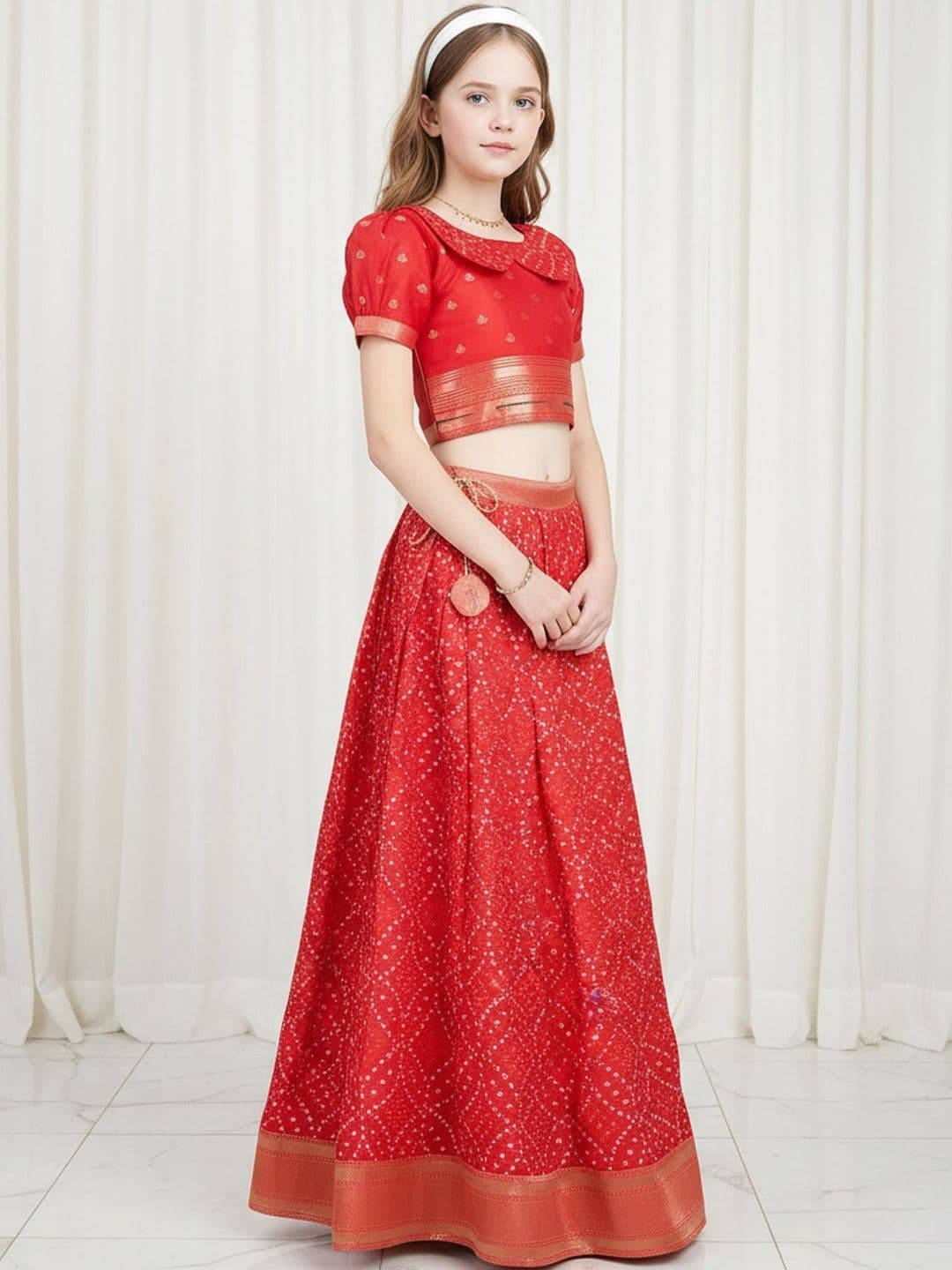 KALINI Girls Embellished Ready to Wear Lehenga & - view 1