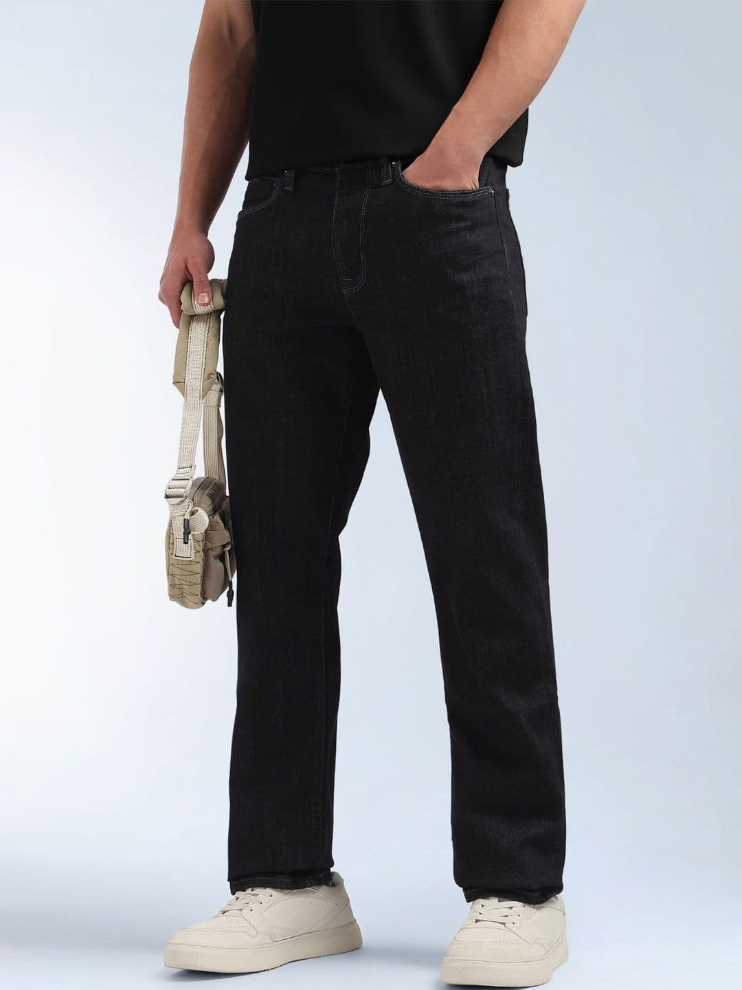 Flying Machine Men Straight Fit Mid-Rise Stretchable Jeans - view 1