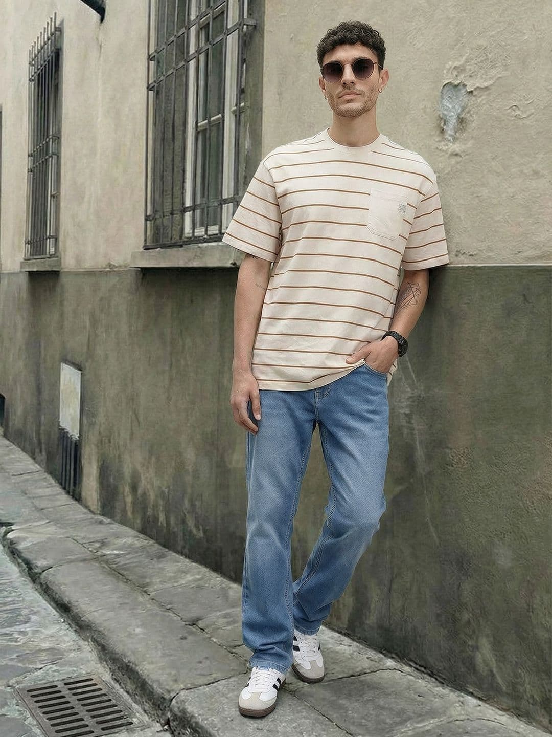 The Roadster Life Co. Men Slim Fit Mid-Rise Light Fade Stretchable Jeans - view 1