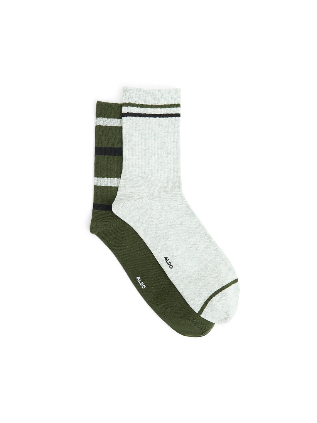 ALDO Men Pack of 2 Cotton Striped Calf Length Socks - view 1