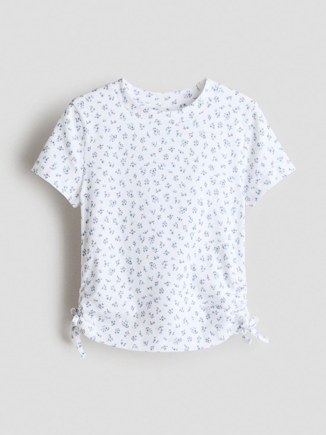 H&M Girls Drawstring-Detail Cotton Top - view 1
