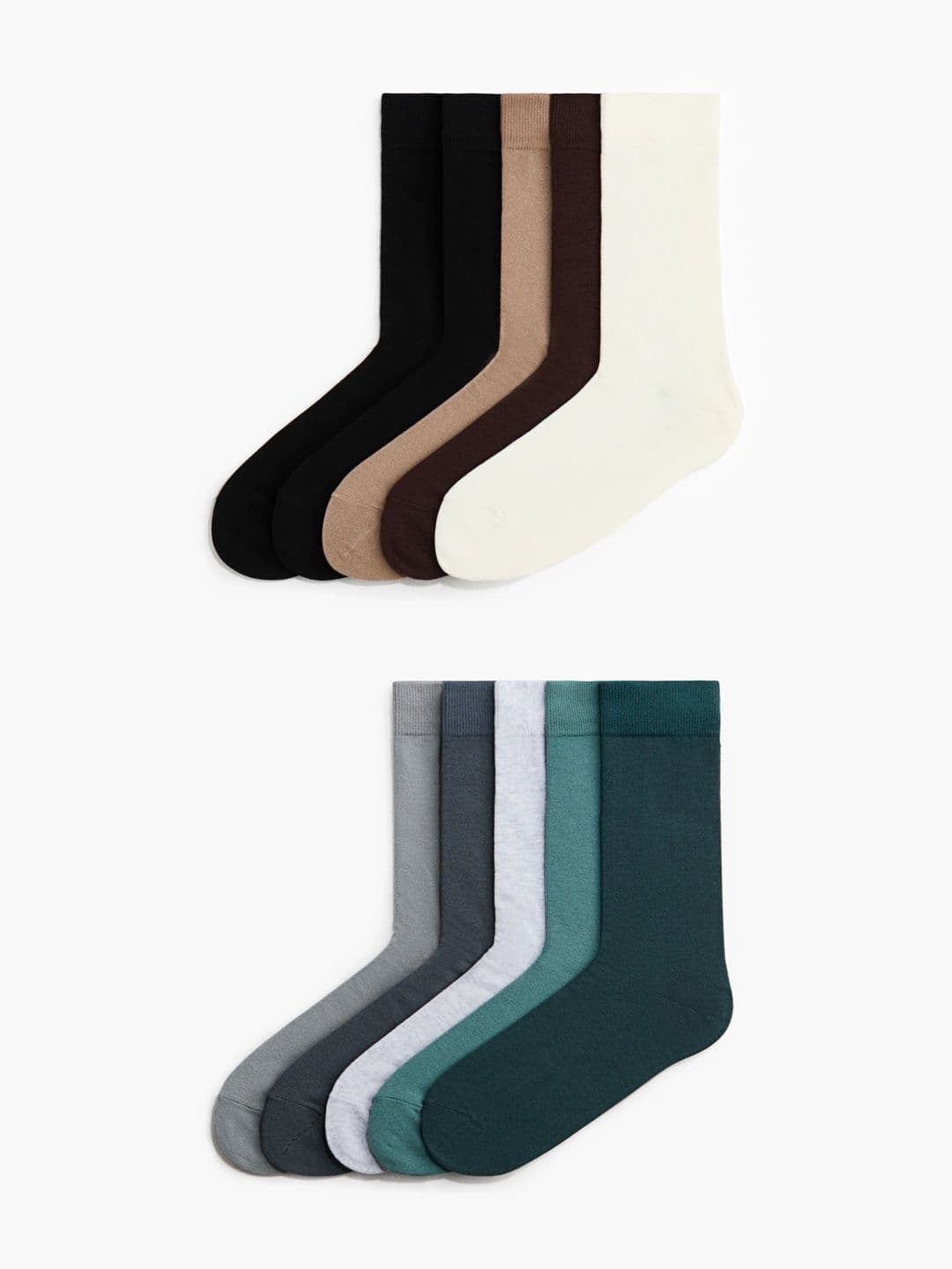 H&M Pack of 10 Cotton Blend Calf Length Socks - view 1