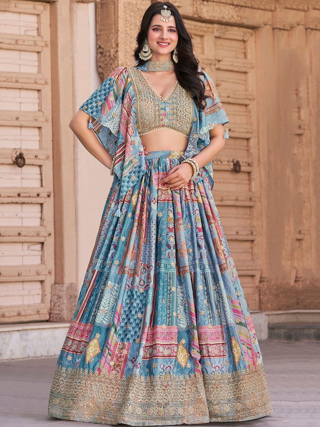 Zeel Clothing Embroidered Semi-Stitched Lehenga & Blouse With Dupatta - view 1