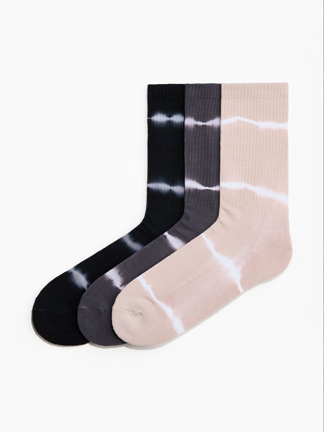 H&M Pack of 3 Cotton Patterned Calf Length Socks - view 1