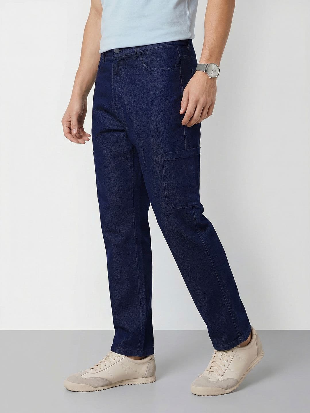 Mast & Harbour Men Straight Fit Cargo Style Jeans - view 1