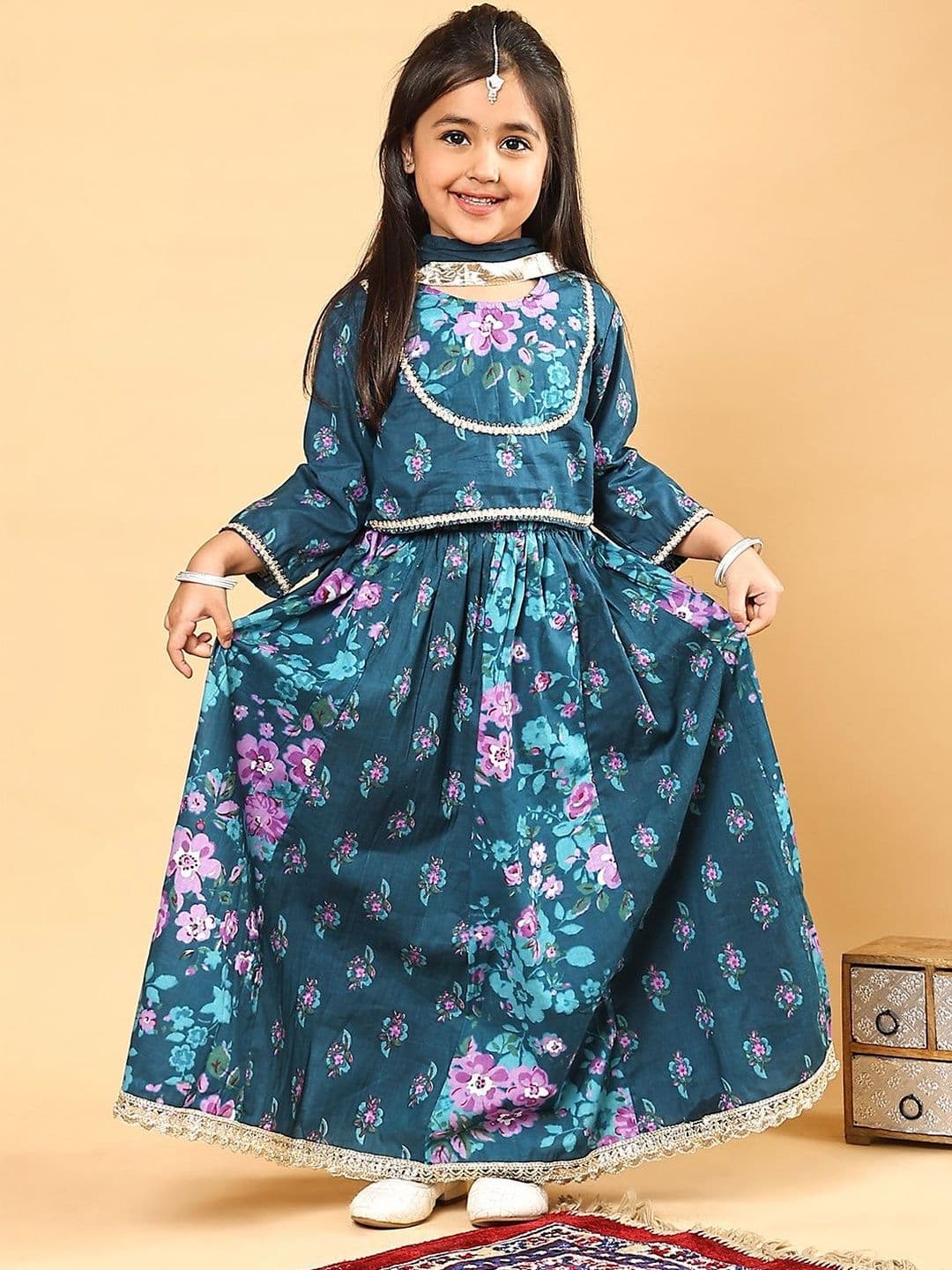 Superminis Girls Ready to Wear Lehenga & Blouse With Dupatta - view 1