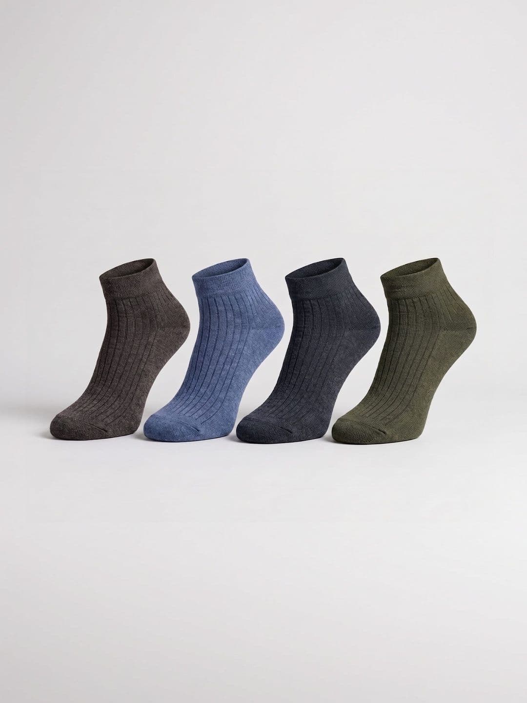 Moda Rapido Men Pack of 4 Cotton Assorted Patterned Ankle Length Socks - view 1