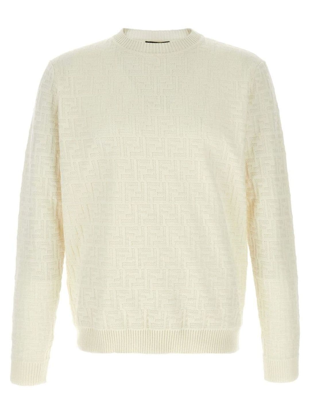 Fendi Men White Logo Sweater