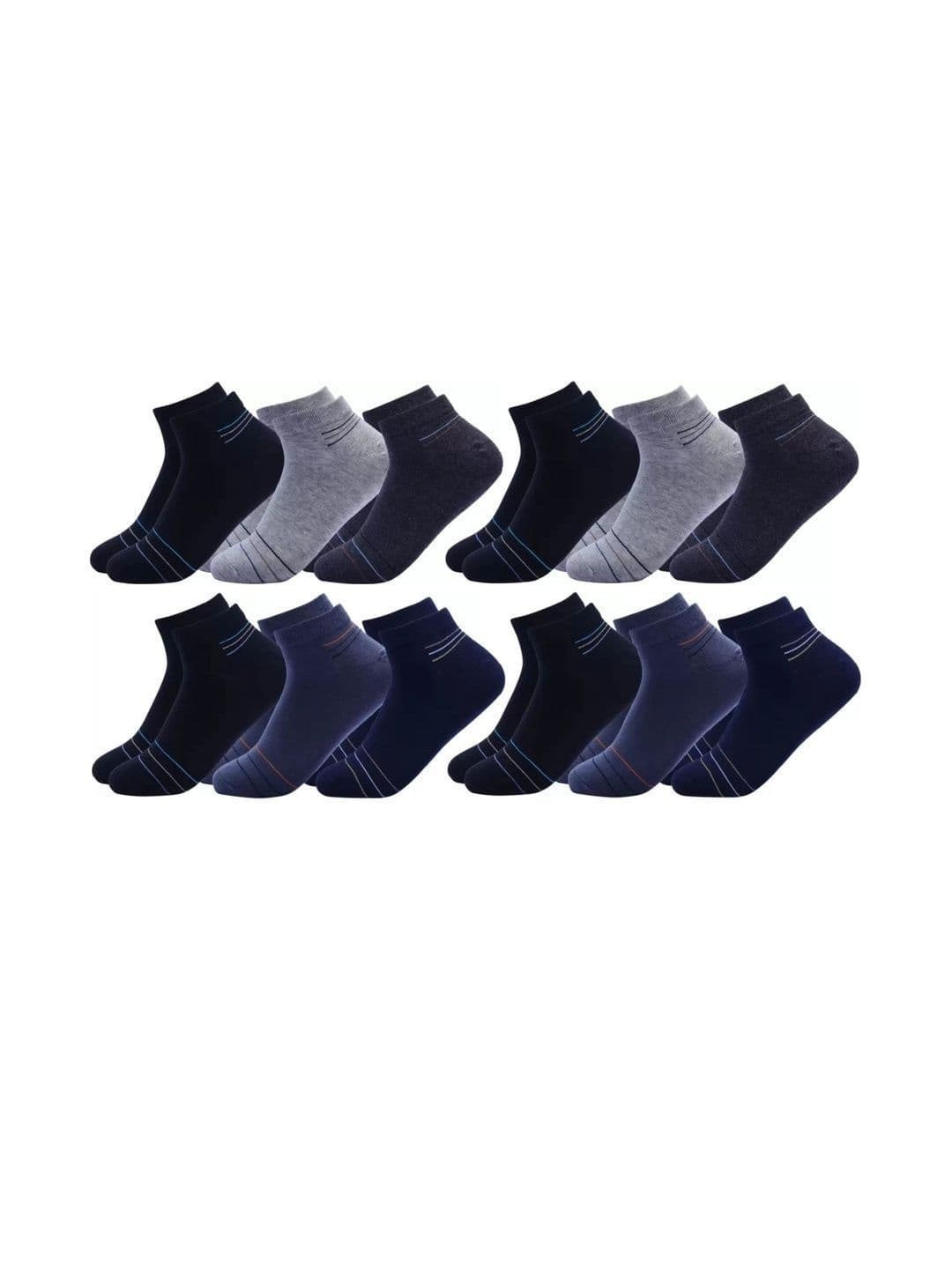 akeet trend Unisex Cotton Assorted Striped Ankle Length Socks - view 1