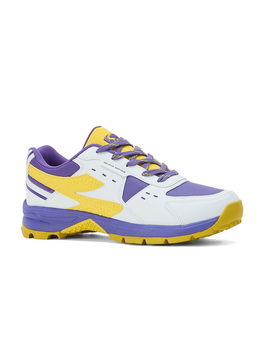 SG Club Evo Stud Shoes White-Purple-Yellow - Mesh Upper EVA Stable Support - view 1
