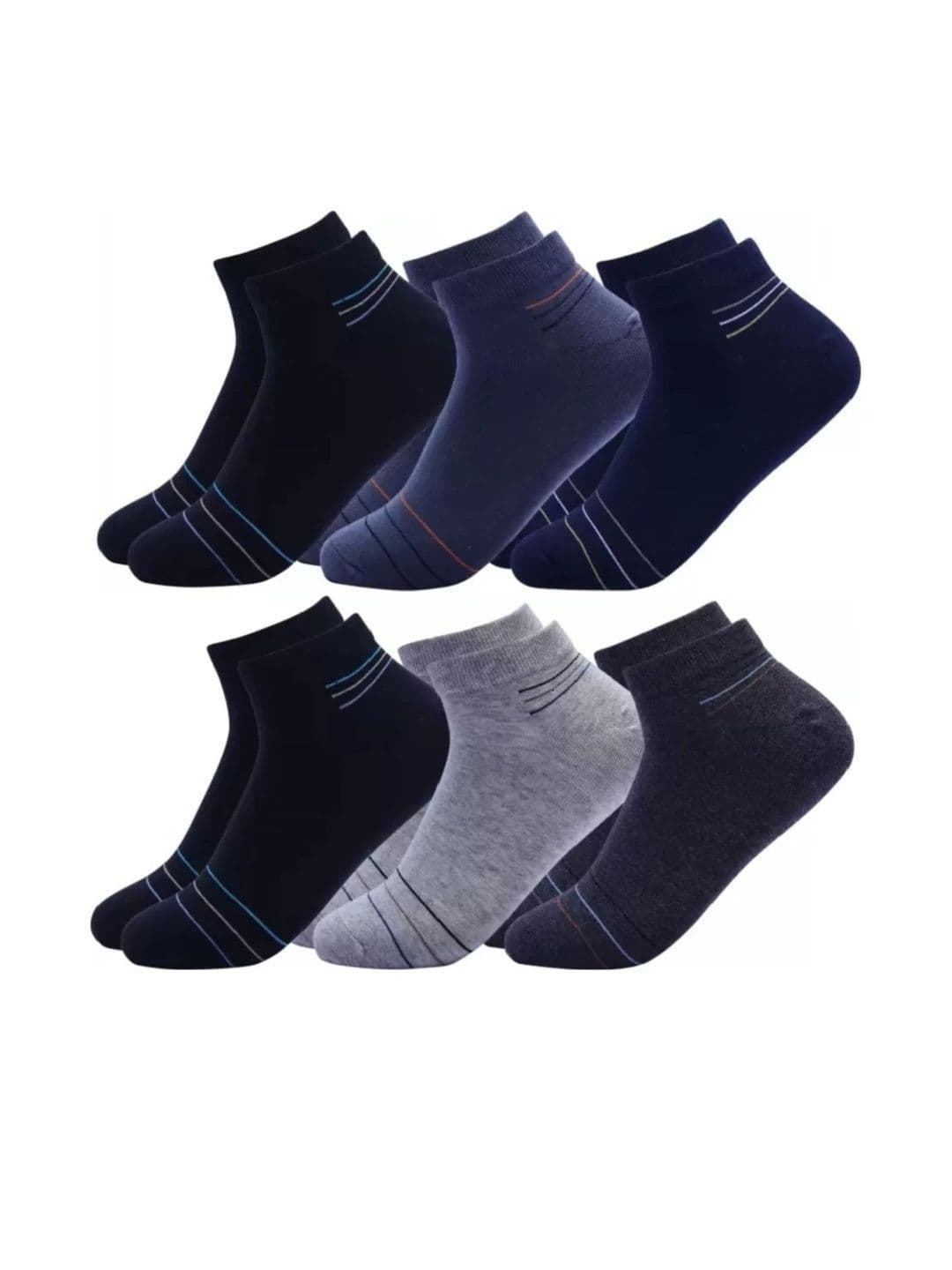akeet trend Unisex Cotton Assorted Striped Ankle Length Socks - view 1