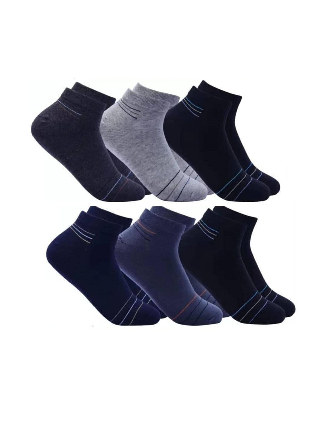 akeet trend Unisex Cotton Assorted Striped Ankle Length Socks - view 1