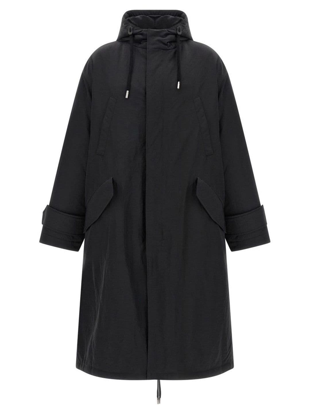 Ami Paris Dark Grey Hooded Long Jacket - view 1