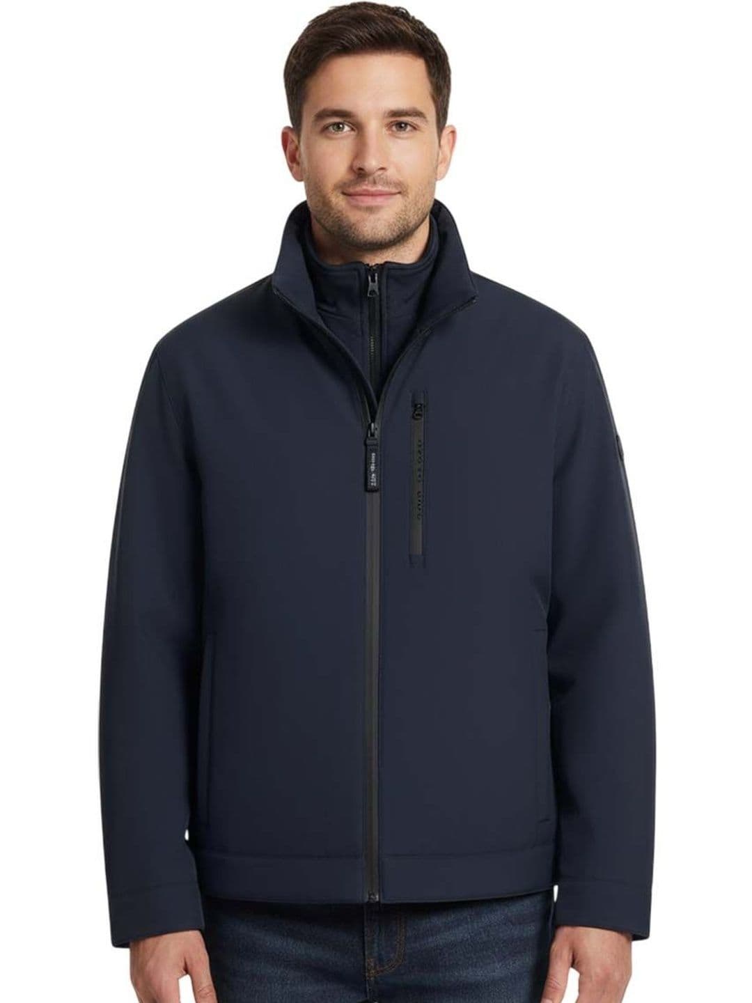 Michael Kors Midnight Blue High Neck 2-In-1 Jacket - view 1