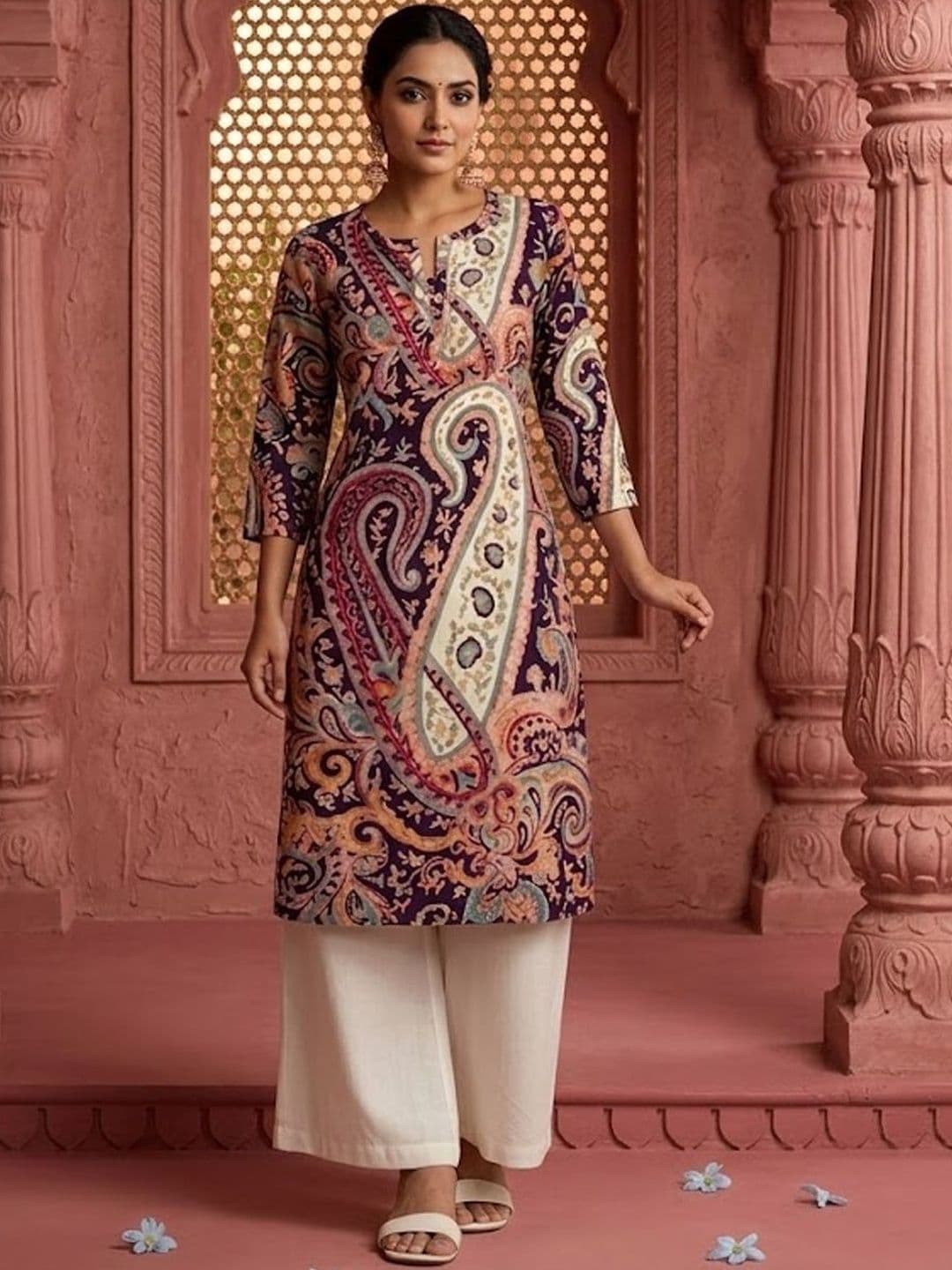 NAVYAAZRI Women Paisley Printed Kurta - view 1