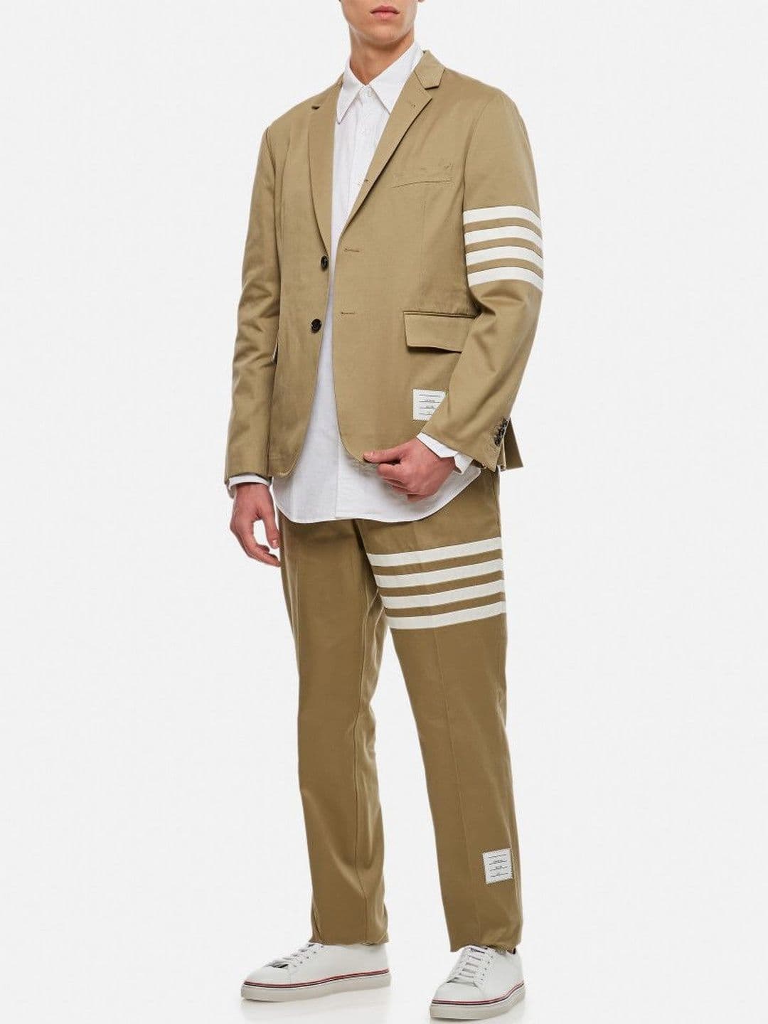 Thom Browne Beige 4 Bar Twill Jacket - view 1