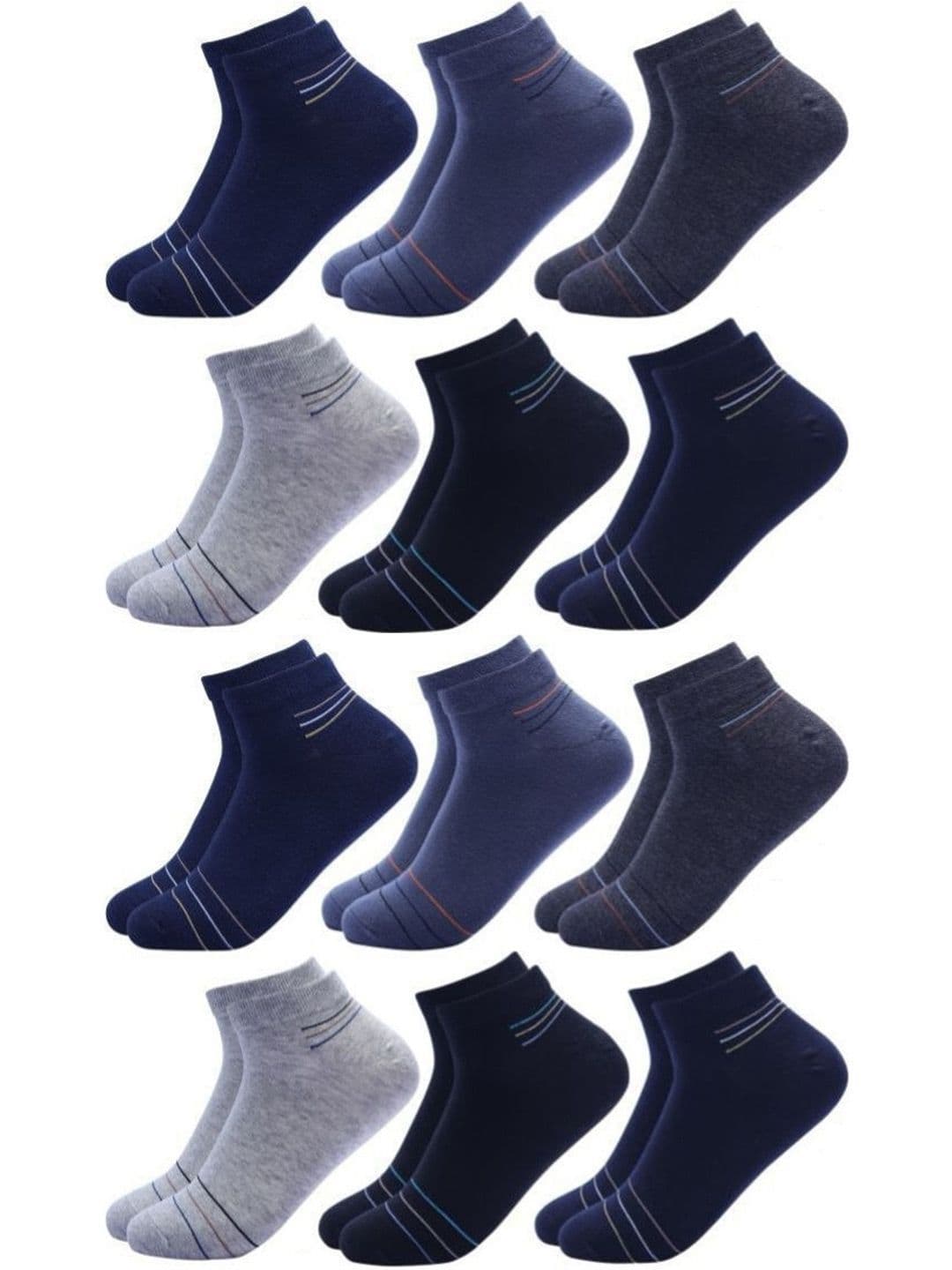 akeet trend Unisex Cotton Assorted Striped Ankle Length Socks - view 1