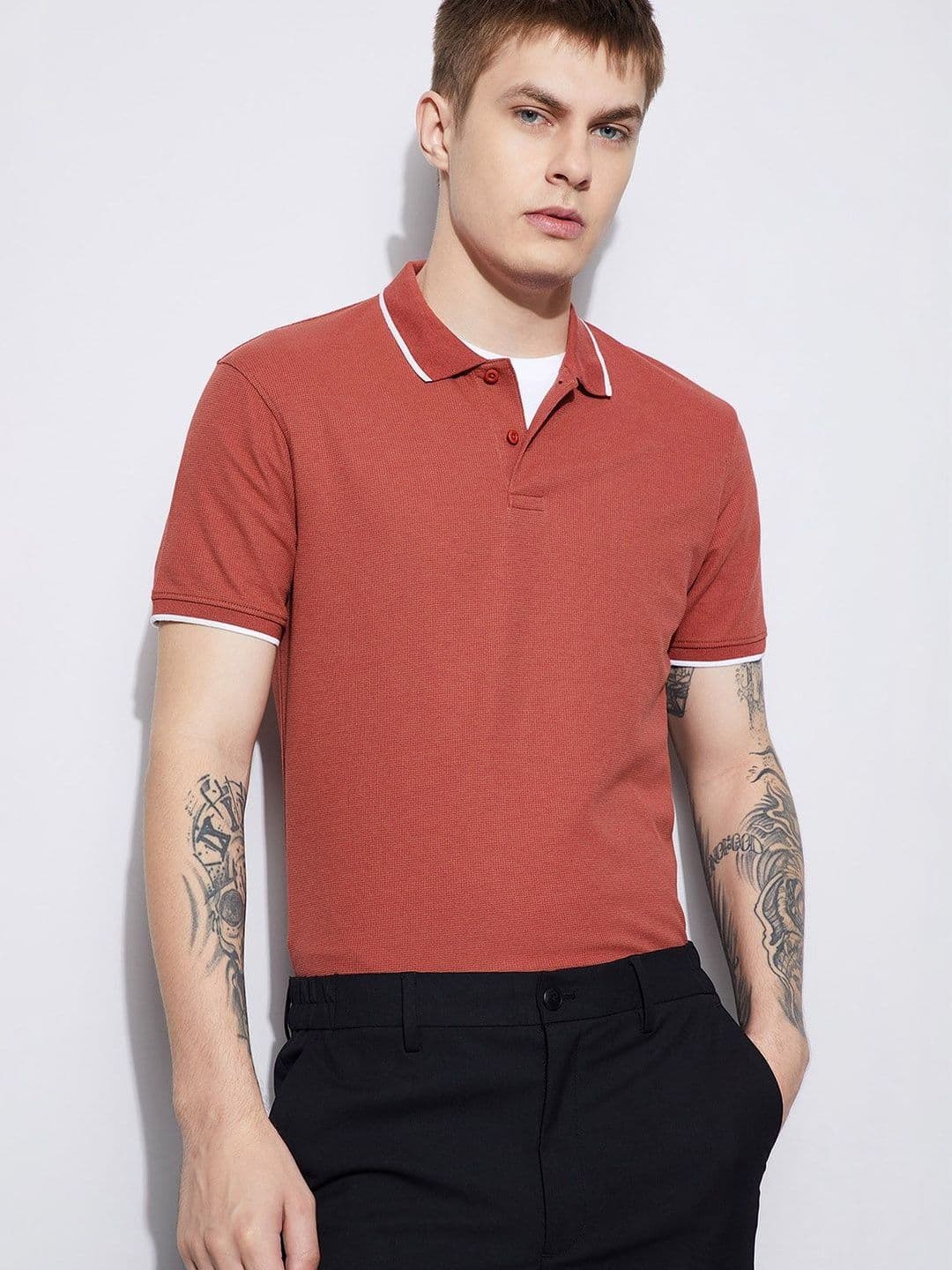 Fame Forever by Lifestyle Men Polo Collar T-shirt - view 1