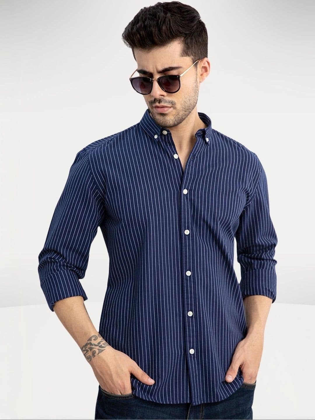 THE BEETEL HOUSE Men Premium Slim Fit Striped Casual Shirt - view 1