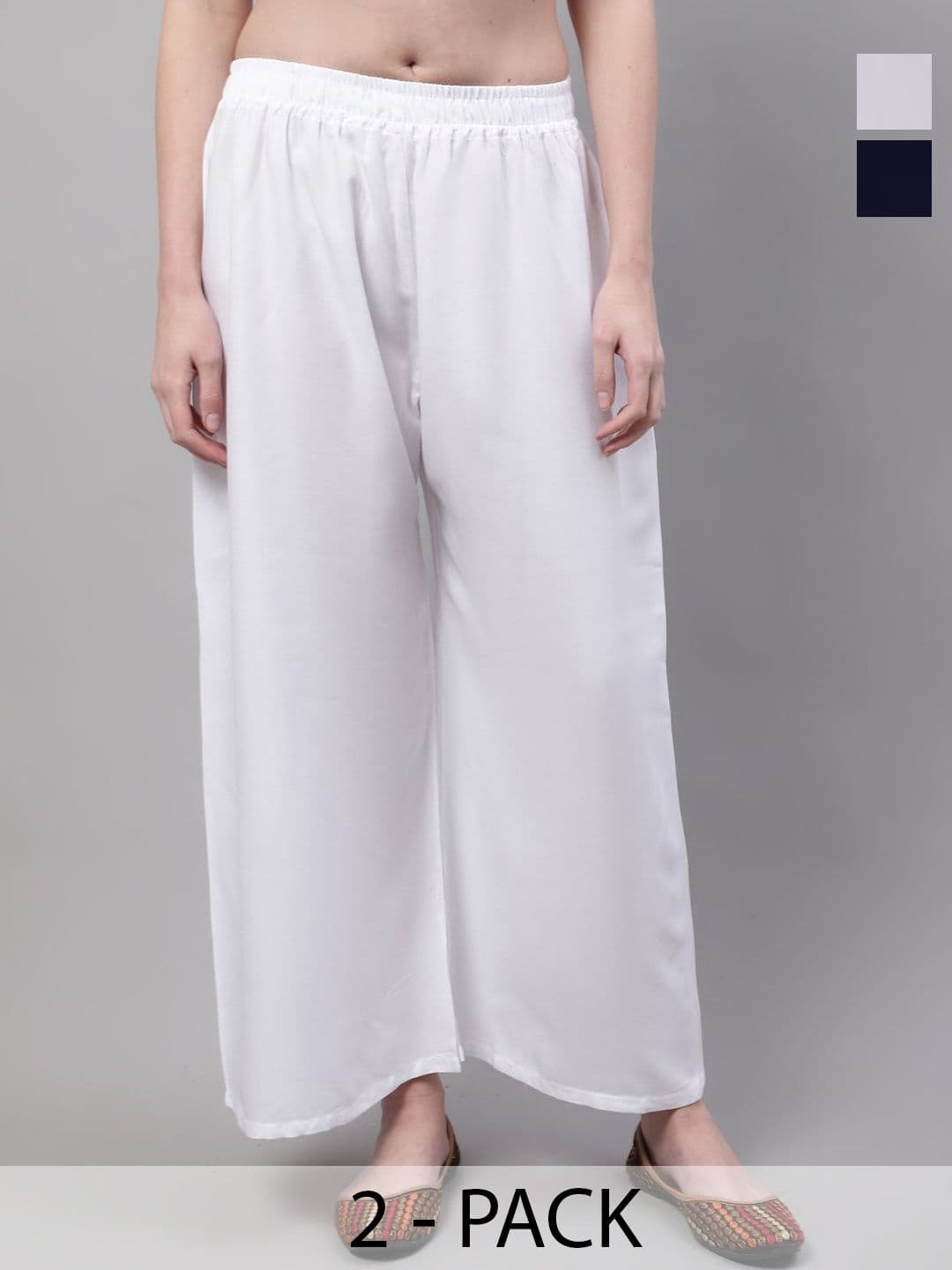 KALINI Women 2 Flared Ethnic Palazzos - view 1