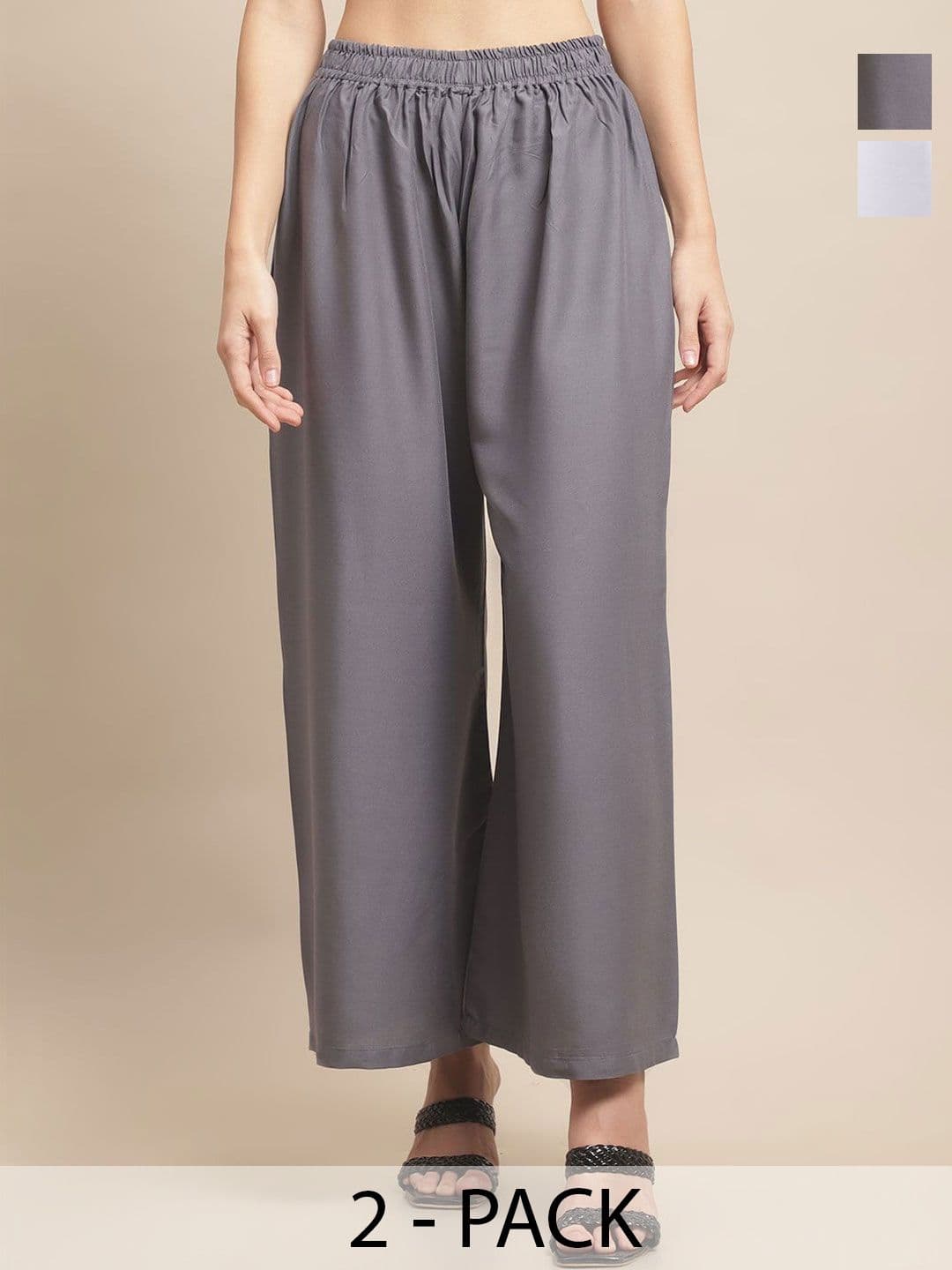KALINI Women 2 Flared Ethnic Palazzos - view 1